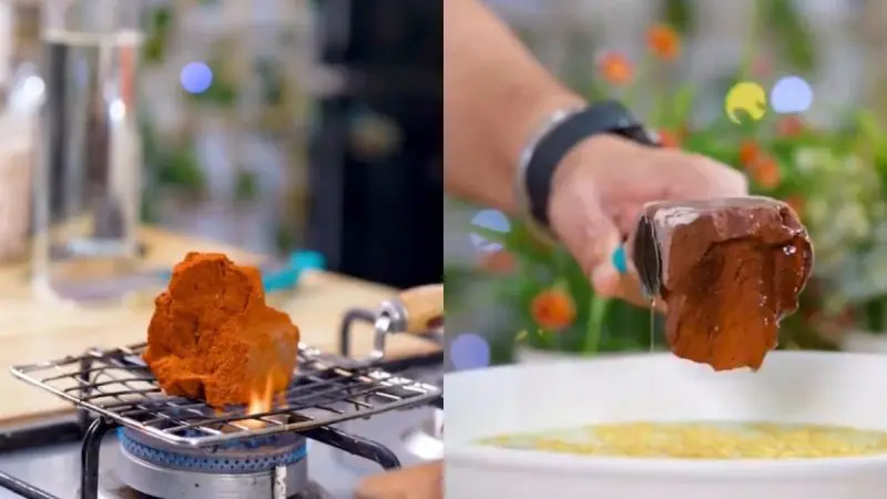 Like Charcoal, Man Adds Heated Brick In Food; Internet Says, “Not Creative Cooking, It’s A Health Risk”