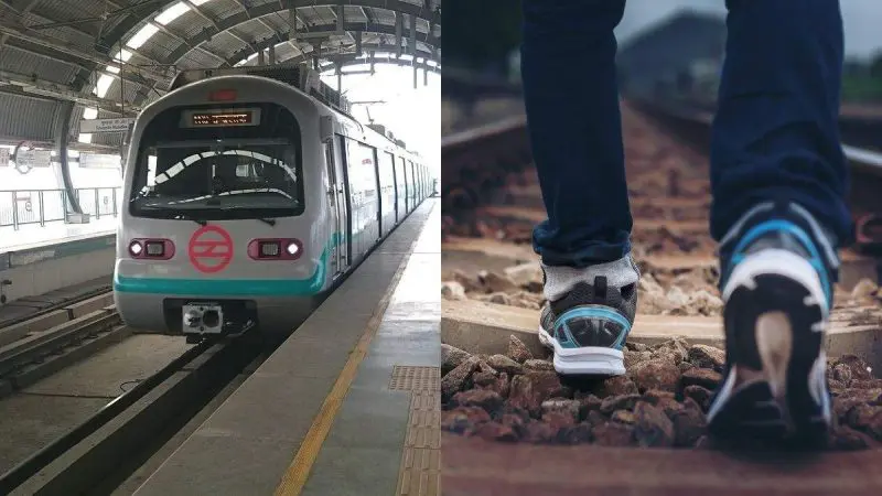 Delhi Metro To Fine Up To ₹20,000 For Walking On Railway Tracks, Drinking & Misconduct