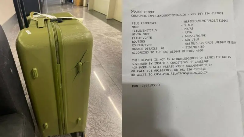 Man Slams IndiGo For Damaging ₹8,000 Luggage But Offering Only ₹4,500 Refund
