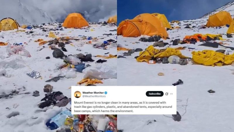 Mount Everest Losing Its Beauty? Viral Video Shows Waste Scattered Across The Mountain