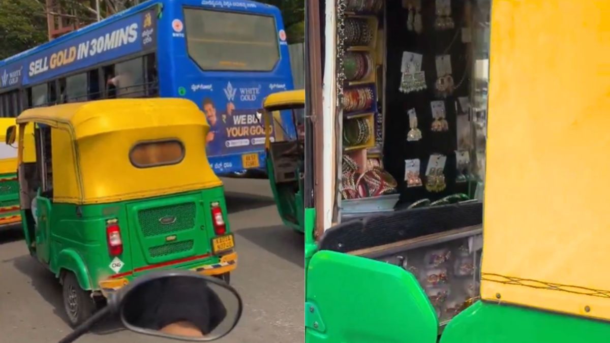 Peak Bengaluru Moment? Auto Driver Runs A Mini Jewellery Shop Inside The Auto