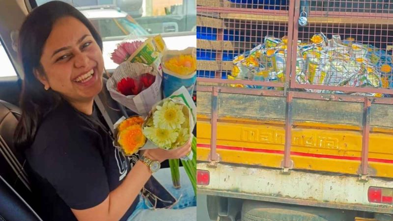 Bengaluru Woman Gifted Bouquet By Tempo Driver Instead Of A Flower; Makes Her Week Special