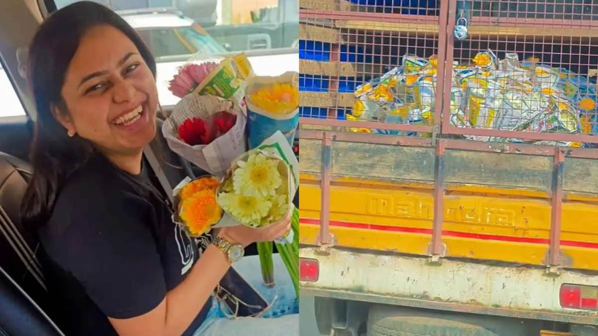 Bengaluru Woman Gifted Bouquet By Tempo Driver Instead Of A Flower; Makes Her Week Special