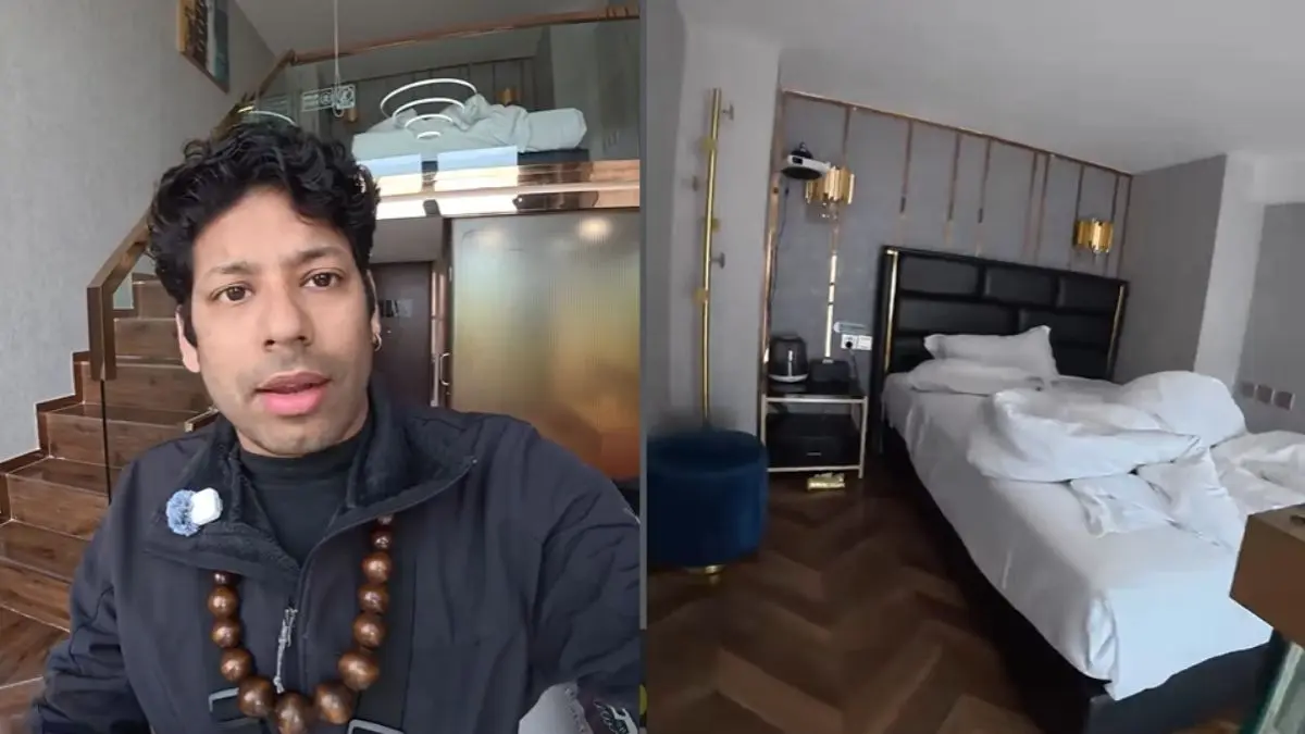 Indian Vlogger Gives Tour Of ₹1,100 Hotel Room In China; Internet Amazed By Affordable Yet Luxury Stay