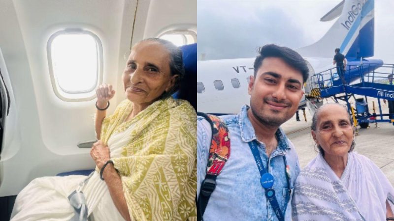 “Happy Birthday Amma,” Grandson Takes 84-Year-Old Grandmom On Her First Flight, Video Wins Hearts