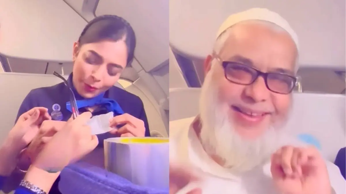 IndiGo Flight Attendant Helps Passenger Fix Broken Glasses Mid-Air On Kolkata-Hyderabad Flight
