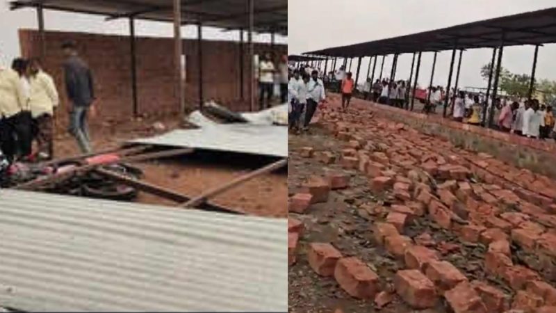 Maharashtra: 6 Devotees Killed After Temple Wall Collapses During Storm In Sangli