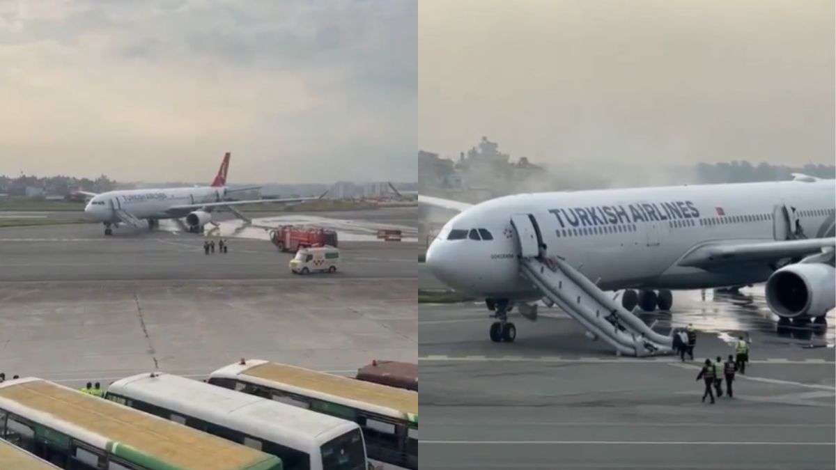 Turkish Airlines Plane Carrying 278 Passengers Catches Fire During Landing; Passengers & Crew Safe