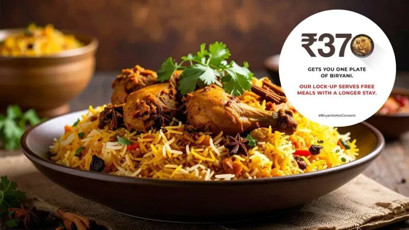 #BiryaniIsNotConsent: Mumbai Police Reacts To Viral ₹370 Biryani Controversy