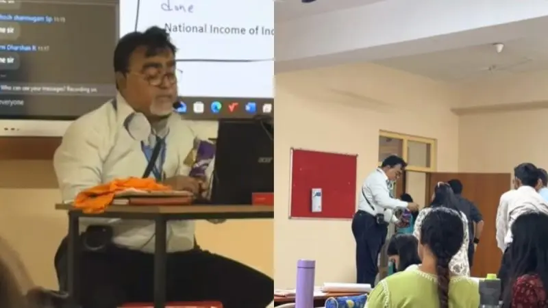 “Pookie Professor,” Christ University’s Teacher Gives Chocolates To Students After Lectures