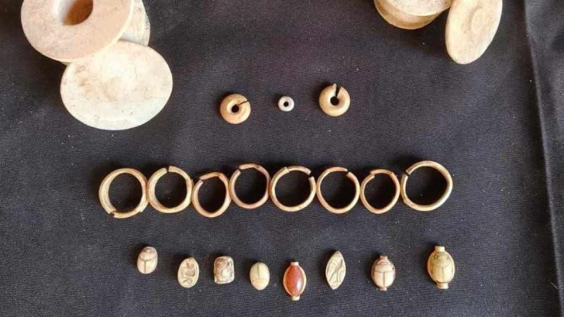 Egypt Finds Rare Gold Jewellery, Ritual Objects & Burial Artefacts At Heliopolis Tomb