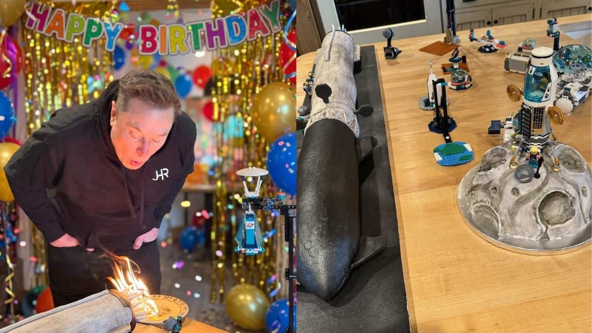 Elon Musk’s 55th Birthday Came With A Rocket Cake That Looked Ready To Launch