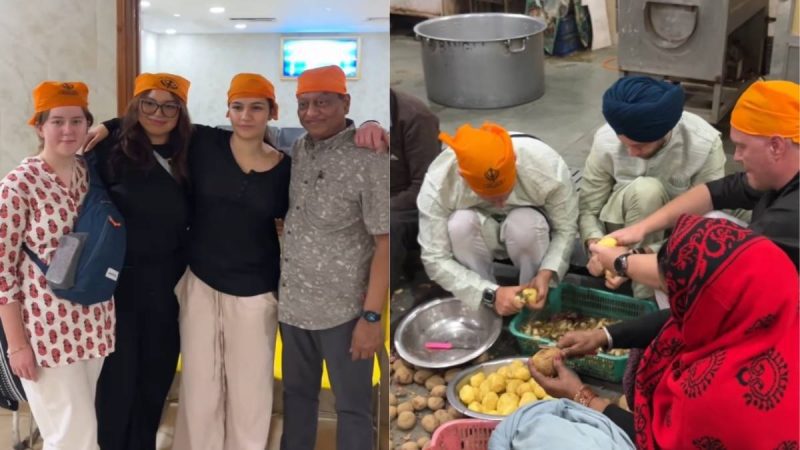 From Peeling Potatoes To Making Rotis, Foreign Tourists Join Sewa At Delhi’s Gurudwara Bangla Sahib