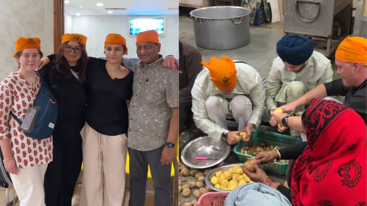 From Peeling Potatoes To Making Rotis, Foreign Tourists Join Sewa At Delhi’s Gurudwara Bangla Sahib