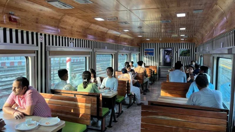This Monsoon, India’s Only Train With A Dining Car Is Passing Through Waterfall-Laden Western Ghats