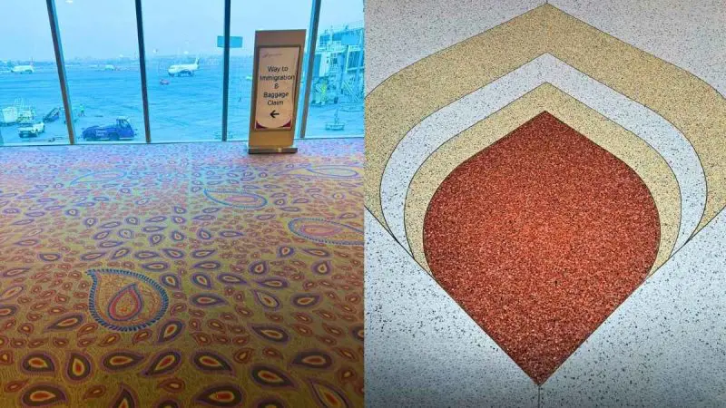 After A Decade, Mumbai Airport Set To Replace Its Famous Peacock Carpet With Terrazzo Flooring