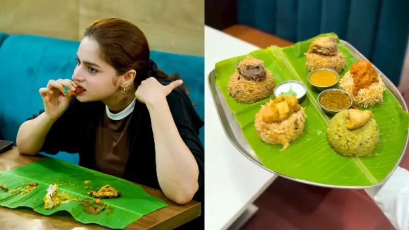 “Tastiest Food I’ve Had In India,” Ayesha Khan Enjoys Andhra Flavours At Bengaluru’s Nandhana Palace