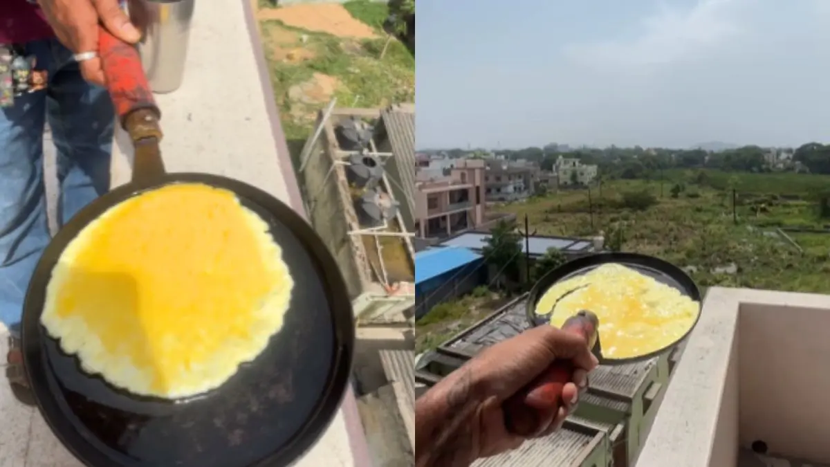 Man Uses Odisha Heatwave To Cook Eggs In His Terrace; Netizens: “Tell Me Tawa Is Not Preheated”