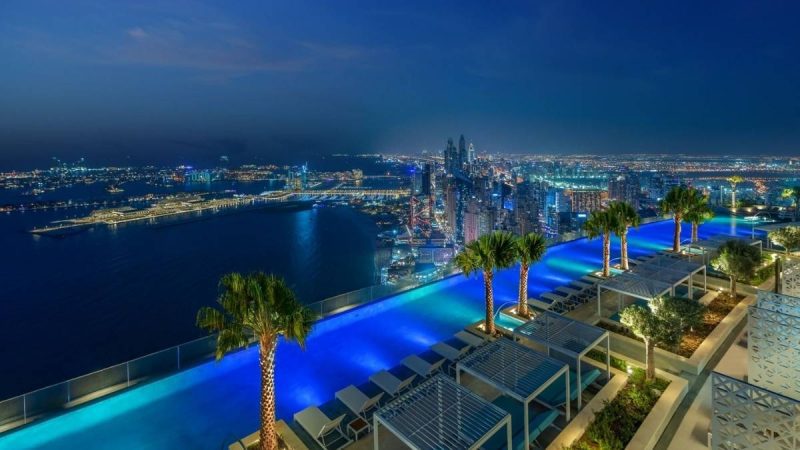 Now Enjoy Night Swim In The World’s Highest Infinity Pool At Address Beach Resort In Dubai