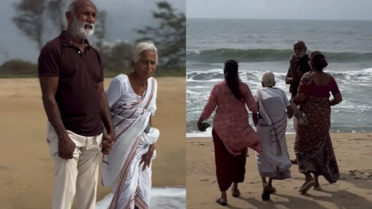 Family Surprises 87-Year-Old Grandmother With First Beach Visit; Viral Video Wins Hearts Online