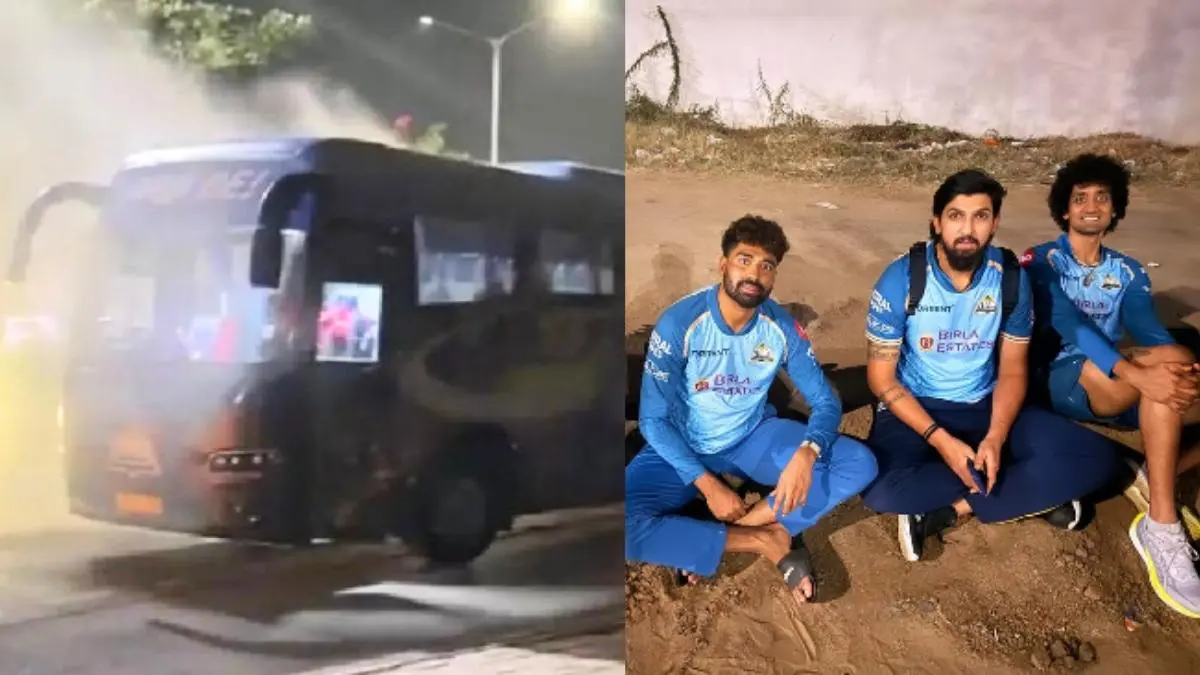 After IPL Final Defeat, Gujarat Titans Bus Catches Fire; Players & Staff Stranded For Hours