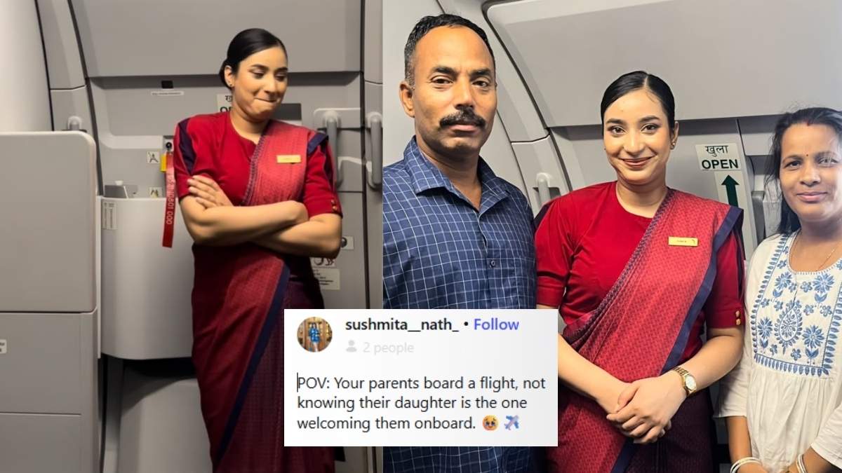 “Why Did You Lie?” Air India Flight Attendant Surprises Her Parents After Saying She’s On Another Flight
