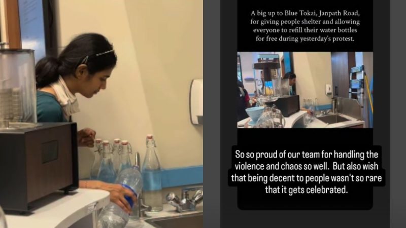 Internet Praises Blue Tokai Janpath For Giving Water, Shelter To CJP Protesters; Co-Founder Reacts