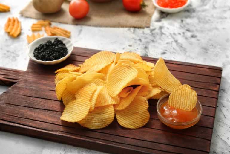 Caviar And Potato Chips