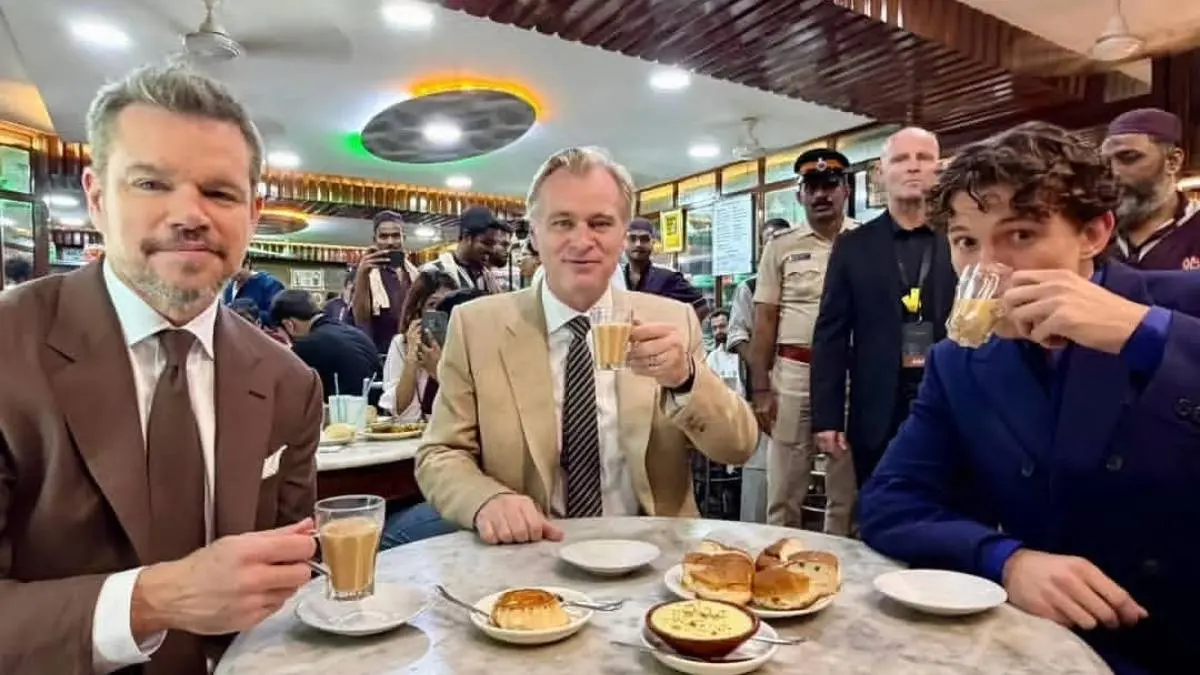 Christopher Nolan, Tom Holland & Matt Damon Sip Chai At Mumbai’s 108-Year-Old Coffee House