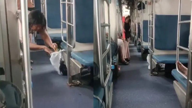 “All Indians Should Learn”: Viral Video Shows Passengers Using Own Trash Bags On Mizoram-Bound Train