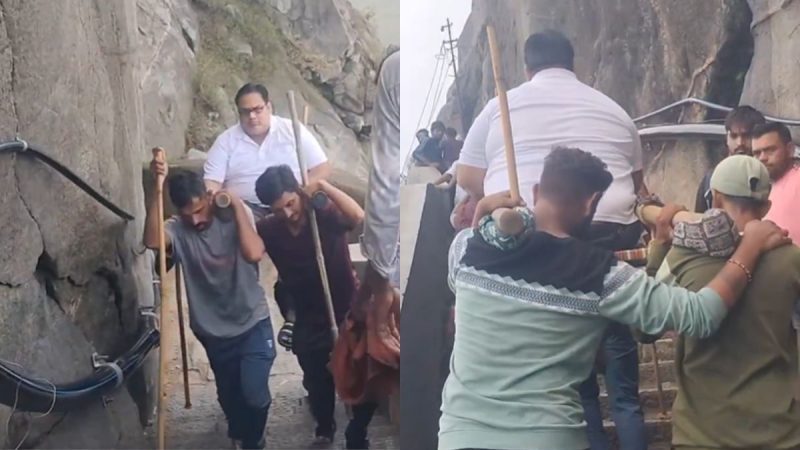 4 Men Carry Pilgrim Up 10,000 Steps At Gujarat’s Mount Girnar; Video Leaves Internet Divided