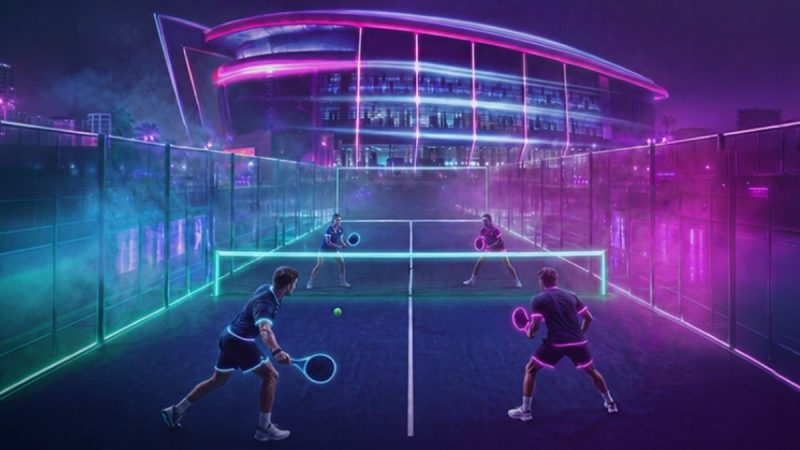 For AED245, Play Glow-In-The-Dark Padel In Abu Dhabi With Live DJs, Games & Prizes