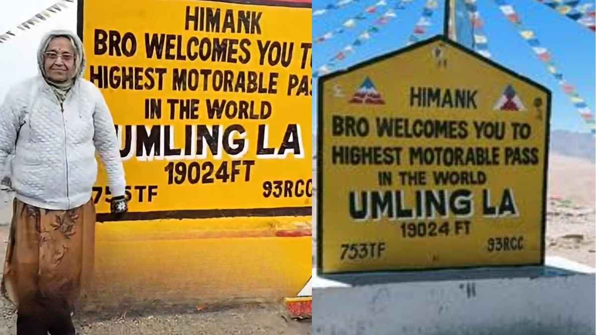 80-Year-Old Woman Reaches World’s Highest Motorable Pass At 19,024 Ft, Wins Hearts Online