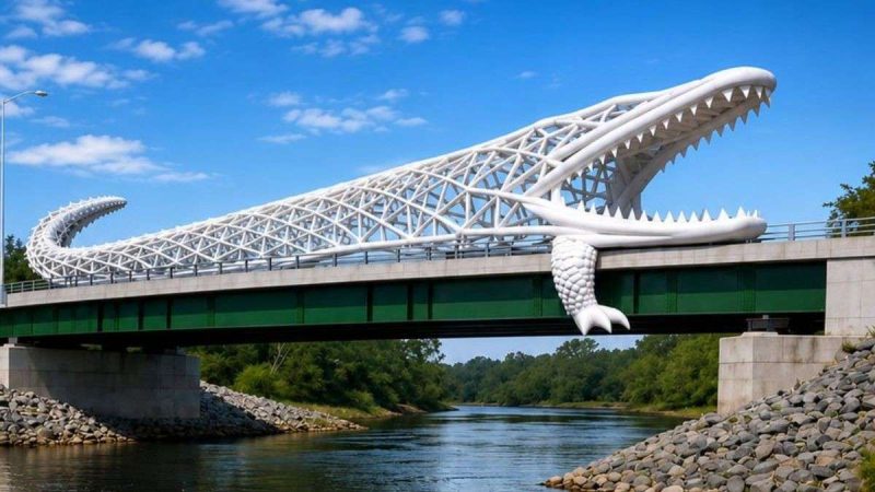 Vadodara May Soon Get A Crocodile-Shaped Bridge Inspired By Its ‘Crocodile City’ Identity