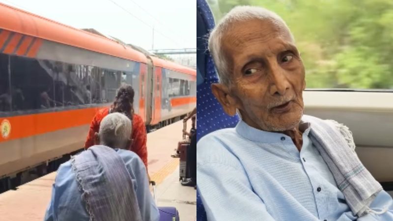 “Papa Used To Save ₹5,” Elderly Father Surprised With 1st Vande Bharat Trip By Children