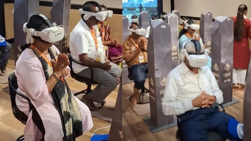Viral Video: Devotees Wear VR Goggles To See Bhasma Aarti At Ujjain Mahakaleshwar Temple