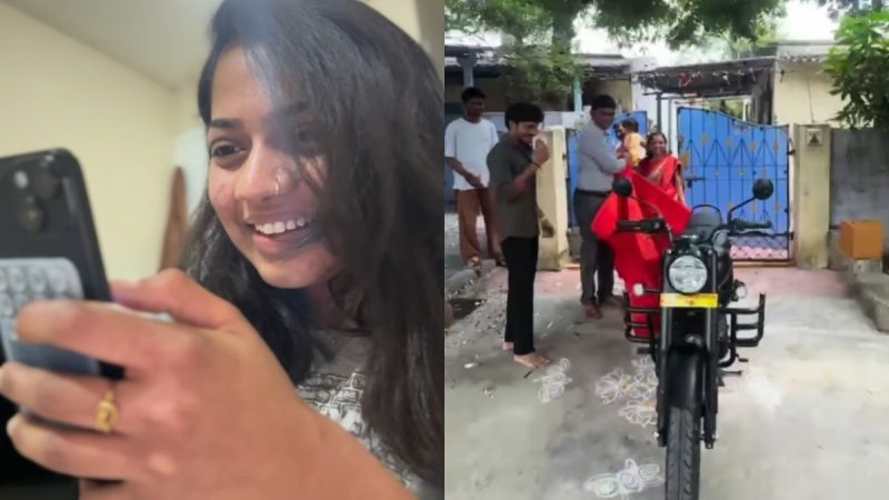 Daughter Gifts Father A Bike For His 50th Birthday; Viral Video Captures His Pride & Emotions