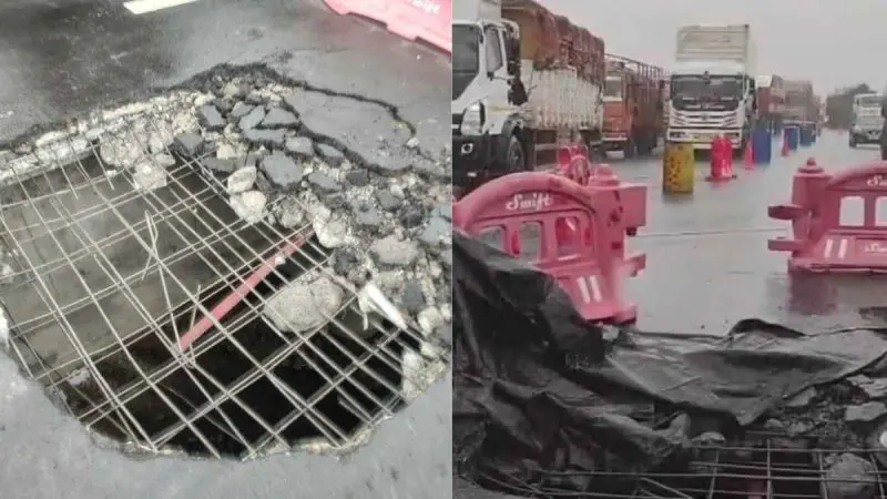 Delhi-Mumbai Expressway: 7-Ft Hole Emerges On Road After Bridge Collapses In Gujarat