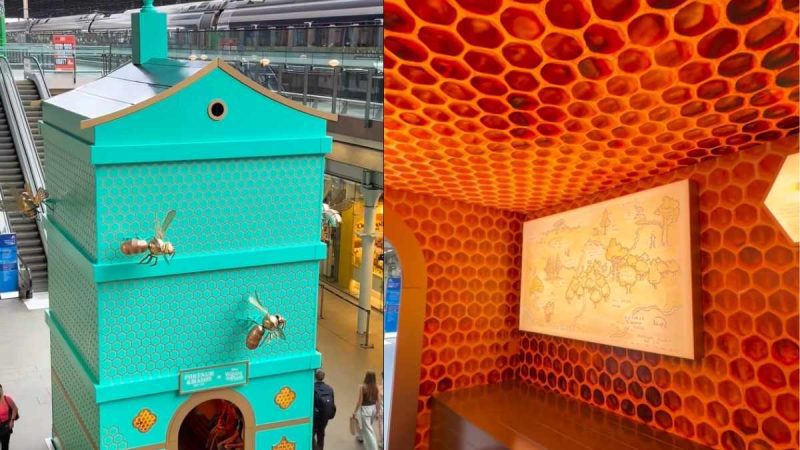 To Mark 100 Years Of Winne The Pooh, London Station Has A Giant Beehive