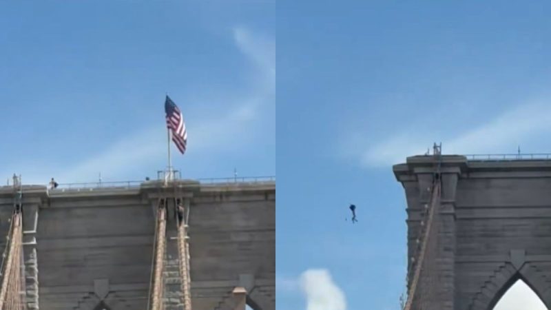 Viral: Naked Man Climbs Brooklyn Bridge, Jumps Into River & Miraculously Survives