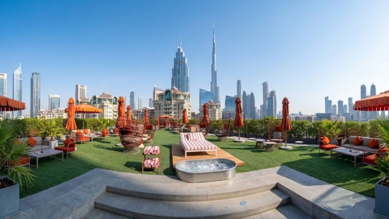 Dubai Now Has A Free Rooftop Sauna And It Comes With Burj Khalifa Views!