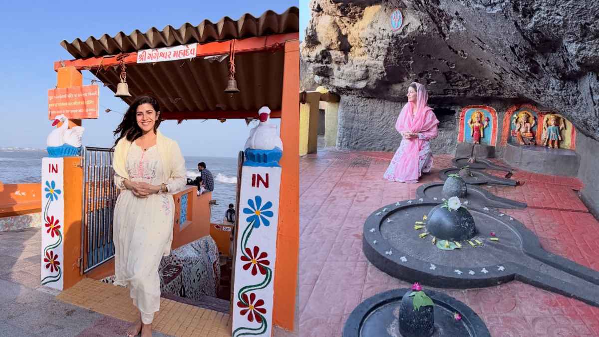 Nimrat Kaur Visits Diu’s Sea-Side Gangeshwar Temple That Goes Underwater During High Tide