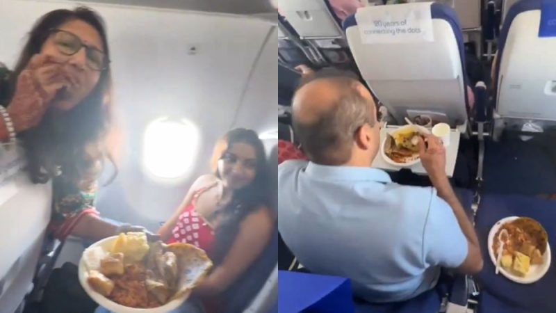 Indian Family Turns IndiGo Flight Into Cafe, Distributes Food On Disposable Plates; Netizens React