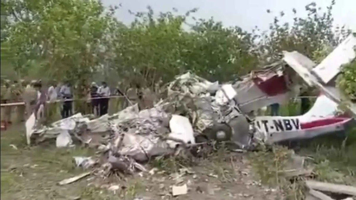 Kanpur Aircraft Crash: 2 Killed As Training Plane Crashes In Field Near Ganga