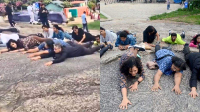 Why Are Bengalureans Hugging A Rock In Lalbagh?