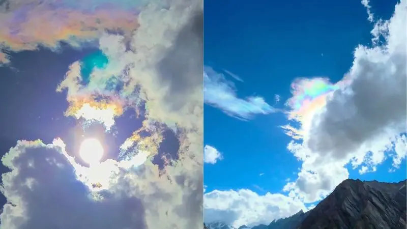 In Pics: Rainbow Clouds Seen In Ladakh As Sky Turns Into A Rare Dreamy Painting