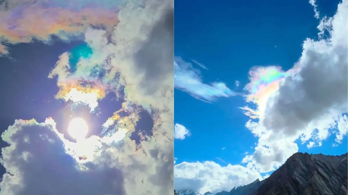 In Pics: Rainbow Clouds Seen In Ladakh As Sky Turns Into A Rare Dreamy Painting