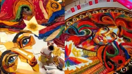 World’s Largest Saree Pookalam Made With 2,500 Sarees Wows Billionaire Harsh Goenka
