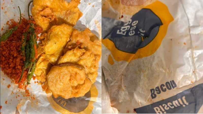 Wait..What? Mumbai Bhajiya Served On A McDonald’s USA Wrapper Leaves Netizens With Questions