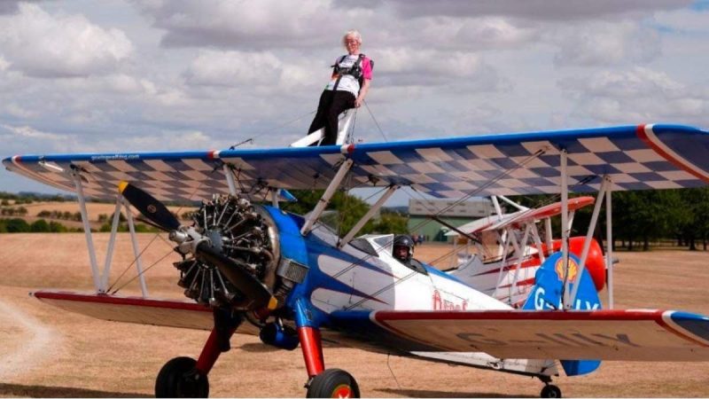 Too Old To Fly? Not Her! 97-Year-Old Grandma Sets Guinness Record As Oldest Female Wing Walker